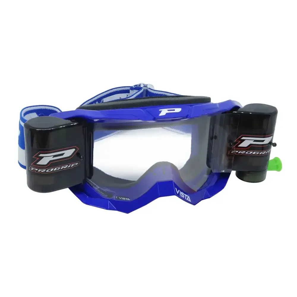 3303 Vista Goggles With XXL Roll-Off System. Free Clear Lens Included — One Size, Blue