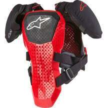 Youth A5 S v2 Chest Guard — Size S/M, Black, Red