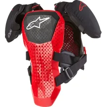 Protector de pecho Juvenil A5 S v2 — S/M, Negro, Rojo
