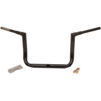 1-1/2" Grande Twin Peaks Touring Handlebar — 38 mm clamp, 12" rise, 5-1/4" pullback, 36-1/2" width, black gloss