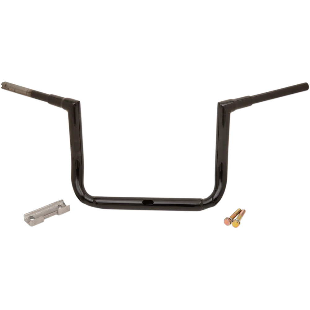 1-1/2" Grande Twin Peaks Touring Handlebar — 38 mm clamp, 12" rise, 5-1/4" pullback, 36-1/2" width, black gloss