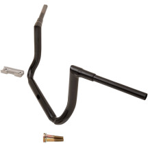 1-1/2" Grande Twin Peaks Touring Handlebar — 38 mm clamp, 12" rise, 5-1/4" pullback, 36-1/2" width, black gloss