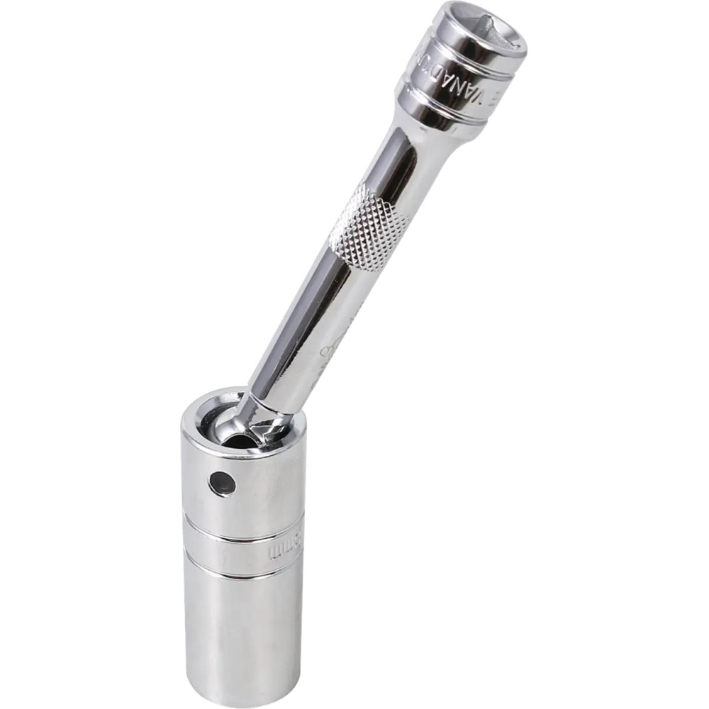 Joint Magnetic Spark Plug Socket — 6 in overall, 3/8 in drive, Silver