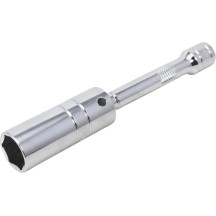 Joint Magnetic Spark Plug Socket — 6 in overall, 3/8 in drive, Silver