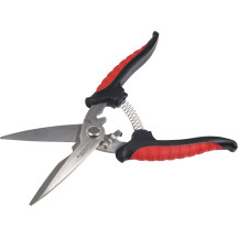 Multi-Purpose Scissors — 8", Black, Red, Silver