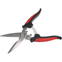 Multi-Purpose Scissors — 8", Black, Red, Silver