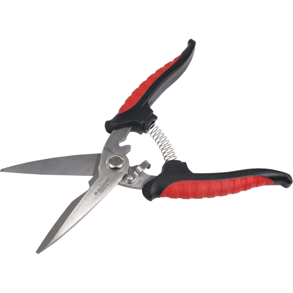 Multi-Purpose Scissors — 8", Black, Red, Silver
