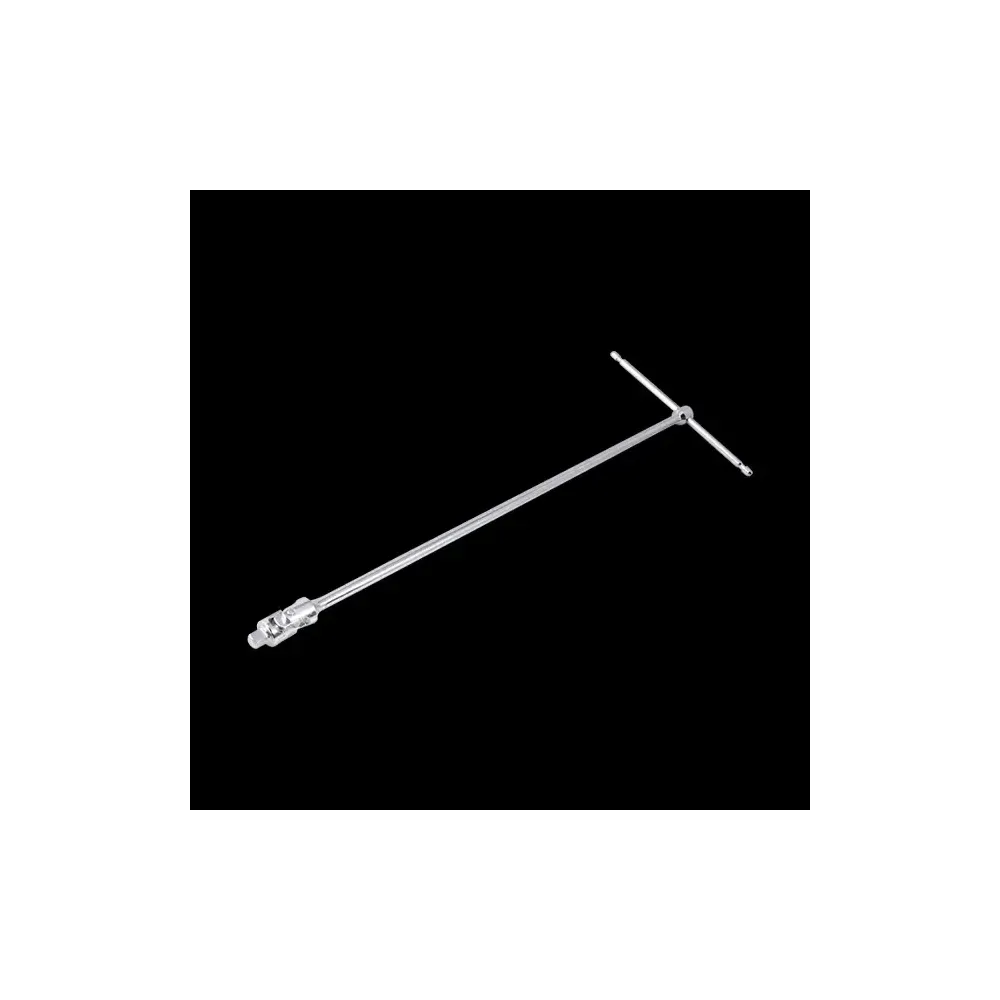 1/4" Drive Universal Joint T-Handle Wrench — 375 mm, 1/4" square drive, stainless steel