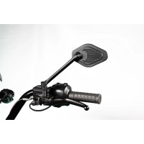 Adjustable Mirror Short Stem (12 cm) Black Edition — 13 x 8.25 cm mirror