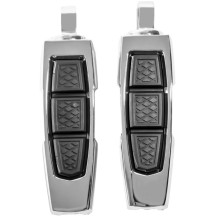 Reposapiés con adaptadores — cromado, montaje atornillado