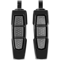 Footpegs with Adapters — Left, Right, Bolt-On, Black