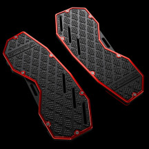 Floorboard — Black, Red, bolt-on