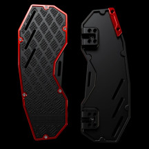 Floorboard — Black, Red, bolt-on