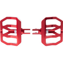Mini Aggressor Floorboards — Front, 12.1 cm × 89 mm, Red Anodized