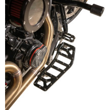 Aggressor Floorboards — 12 in × 4-1/2 in, Black anodized