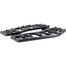Aggressor Floorboards — 12 in × 4-1/2 in, Black anodized