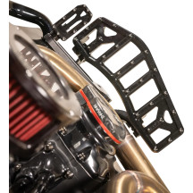 Aggressor Floorboards — 12 in × 4-1/2 in, Black anodized