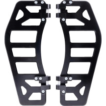 Aggressor Floorboards — 12 in × 4-1/2 in, Black anodized