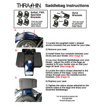 Essential Saddlebags — Black, Rear, Bolt-On