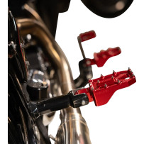 Aggressor Foot Pegs — 57 mm (2-1/4"), rear, red anodized