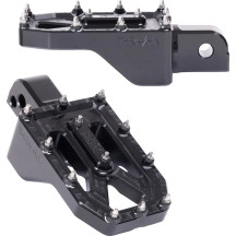 Aggressor Foot Pegs — 57 mm (2-1/4 in), 3.5 in width, Rear, Black Anodized