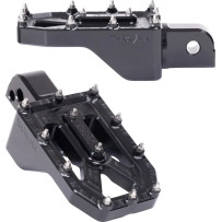 Aggressor Foot Pegs — 57 mm (2-1/4 in), 3.5 in width, Rear, Black Anodized