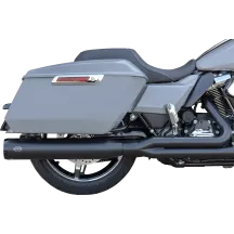 2-into-1 GNX Exhaust System — 4-1/2" muffler, Guardian Black