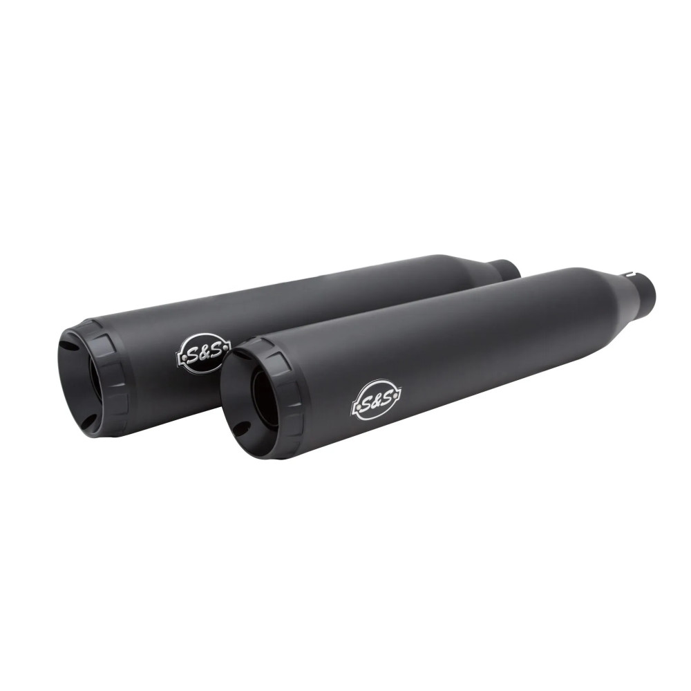 Grand National Slip-On Mufflers — Matte Black, Right
