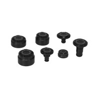 Complete Axle Cover Kit — front and rear, black