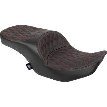 Freedom Touring Seat — 29-1/2" overall, 15" driver width, Black/Red