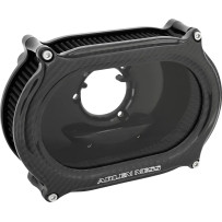 Stage 2 Method™ Air Cleaner Kit — Round, black base, clear carbon-fiber finish