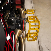 Aggressor Brake Pedal — Gold anodized, 6061 aluminum