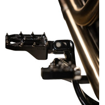 Aggressor Foot Pegs — 57 mm (2-1/4"), 3-1/2" width, Black anodized, Rear mount
