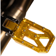 Aggressor Foot Pegs — 57 mm (2-1/4), rear mount, gold anodized