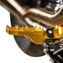 Aggressor Foot Pegs — 57 mm (2-1/4), rear mount, gold anodized