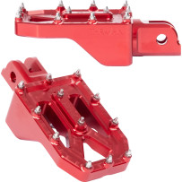 Aggressor Foot Pegs — 57 mm (2-1/4"), 89 mm (3-1/2"), front mount, red anodized