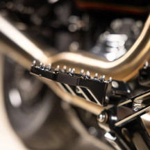 Mini Aggressor Floorboards — 12.1 cm × 89 mm, Black Anodized, Rear