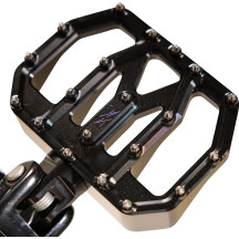 Mini Aggressor Floorboards — 12.1 cm × 89 mm, Black Anodized, Rear