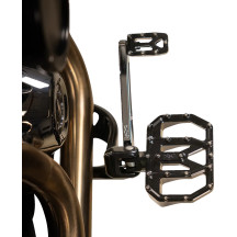 Mini Aggressor Floorboards — 12.1 cm × 89 mm, Black Anodized, Rear