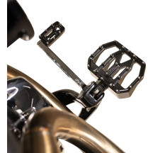 Mini Aggressor Floorboards — 12.1 cm × 89 mm, Black Anodized, Rear