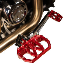 Mini Aggressor Floorboards — 12.1 cm, 89 mm, Red Anodized