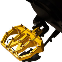 Mini Aggressor Floorboards — Rear, 4-3/4" × 3-1/2", Gold