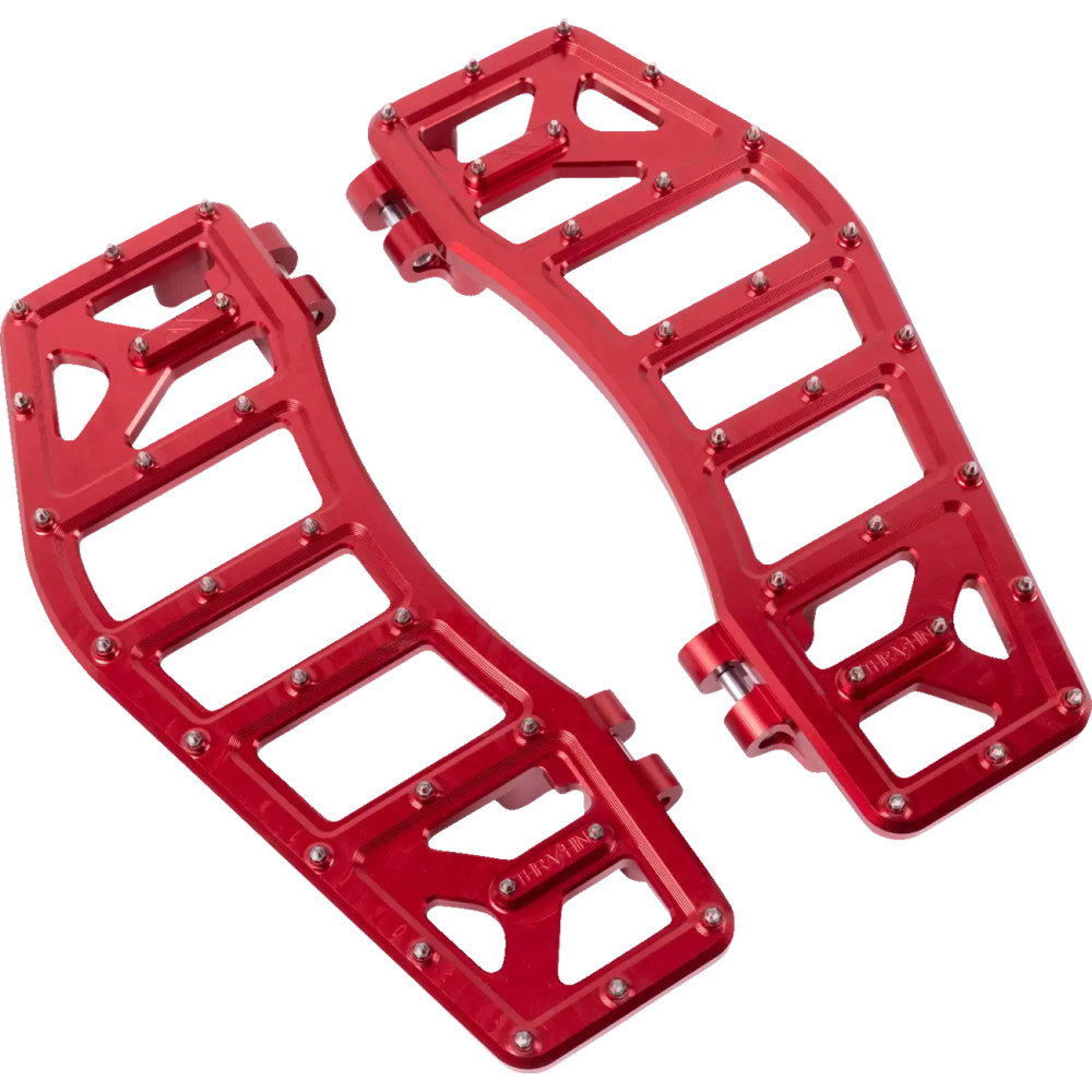 Aggressor Floorboards — 12" x 4-1/2", Red Anodized