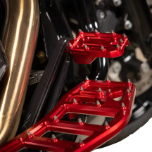 Aggressor Floorboards — 12" x 4-1/2", Red Anodized