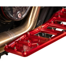 Aggressor Floorboards — 12" x 4-1/2", Red Anodized