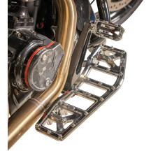 Aggressor Floorboards — 12" x 4-1/2", Chrome