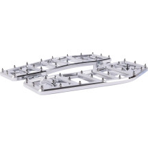 Aggressor Floorboards — 12" x 4-1/2", Chrome