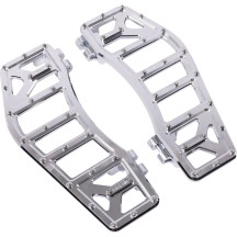 Aggressor Floorboards — 12" x 4-1/2", Chrome