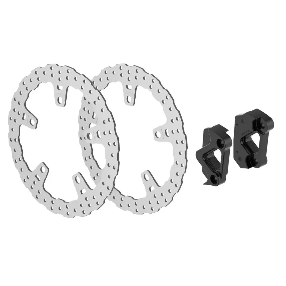 Brake Rotor Kit Wave — 320 mm or 355 mm, 5-hole bolt pattern, drilled braking surface