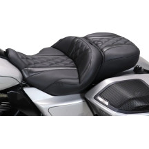 Asiento Deluxe Touring — 47 cm delantero, 34,5 cm trasero, Negro